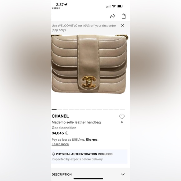 🥳Chanel flap bag beige SOFTEST lamb skin. - Picture 8 of 9